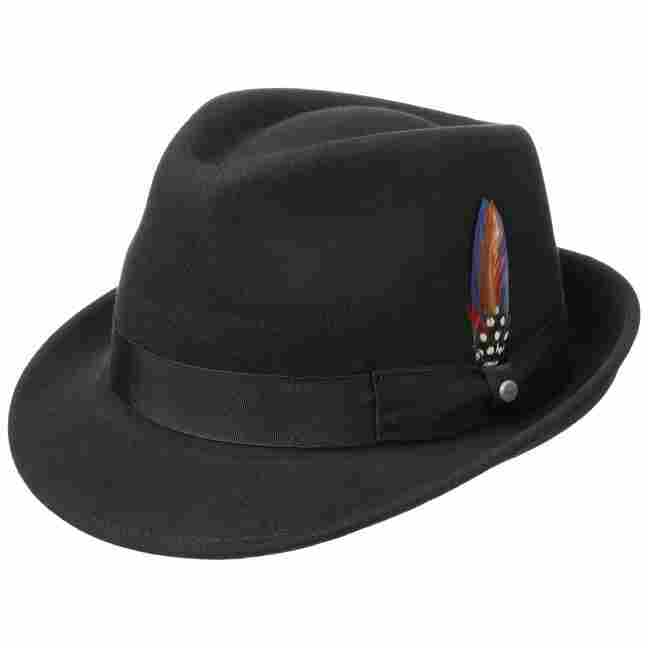 Macahel Unisex 100/% Cotton Black Trilby Hat