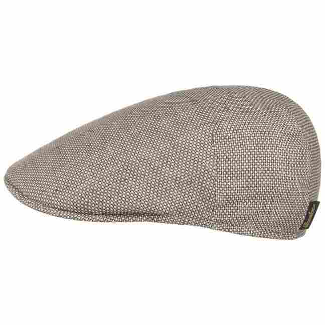 Circles Linen Cotton Flat Cap by 