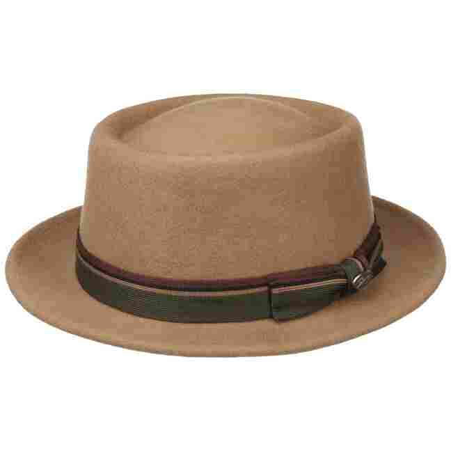 Klaxon Tan Pork Pie Hat by Bailey of 