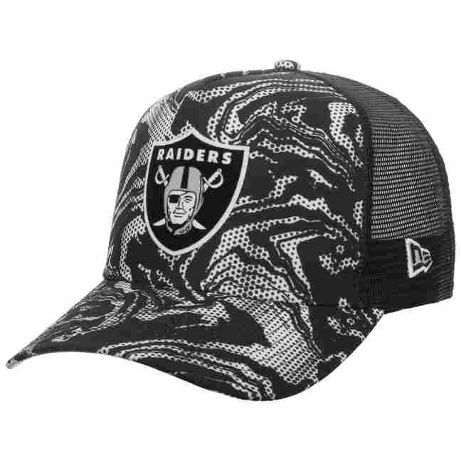 raiders camo trucker hat