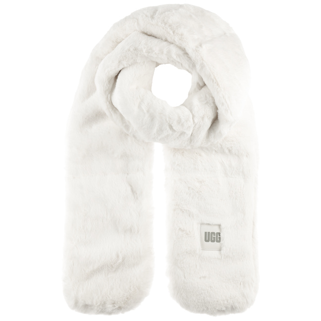 UGG FAUX FUR PULL THROUGH SCARF ホワイト UGG Faux Fur Pull Through Scarf | Anthropologie